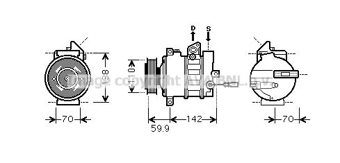 AVA QUALITY COOLING Kompressori, ilmastointilaite VWAK298